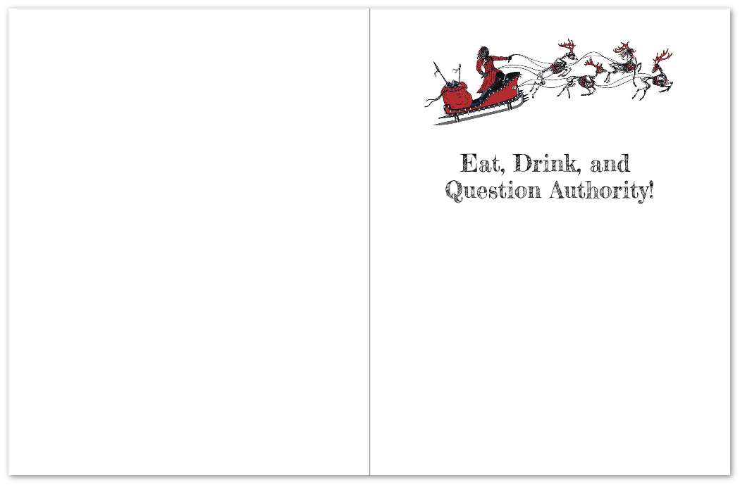 PUNK ROCK AROUND THE XMAS TREE Christmas Cards Pack of 10 Greeting Cards (US & CA)