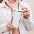 Smile If You Masturbated Today 20 oz insulated tumbler, back view