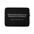 Professionally Unemployable laptop sleeve, featured product image