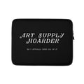 Art Supply Hoarder 13-inch laptop sleeve, front product mockup