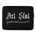Art Slut 15-inch laptop sleeve, front product mockup