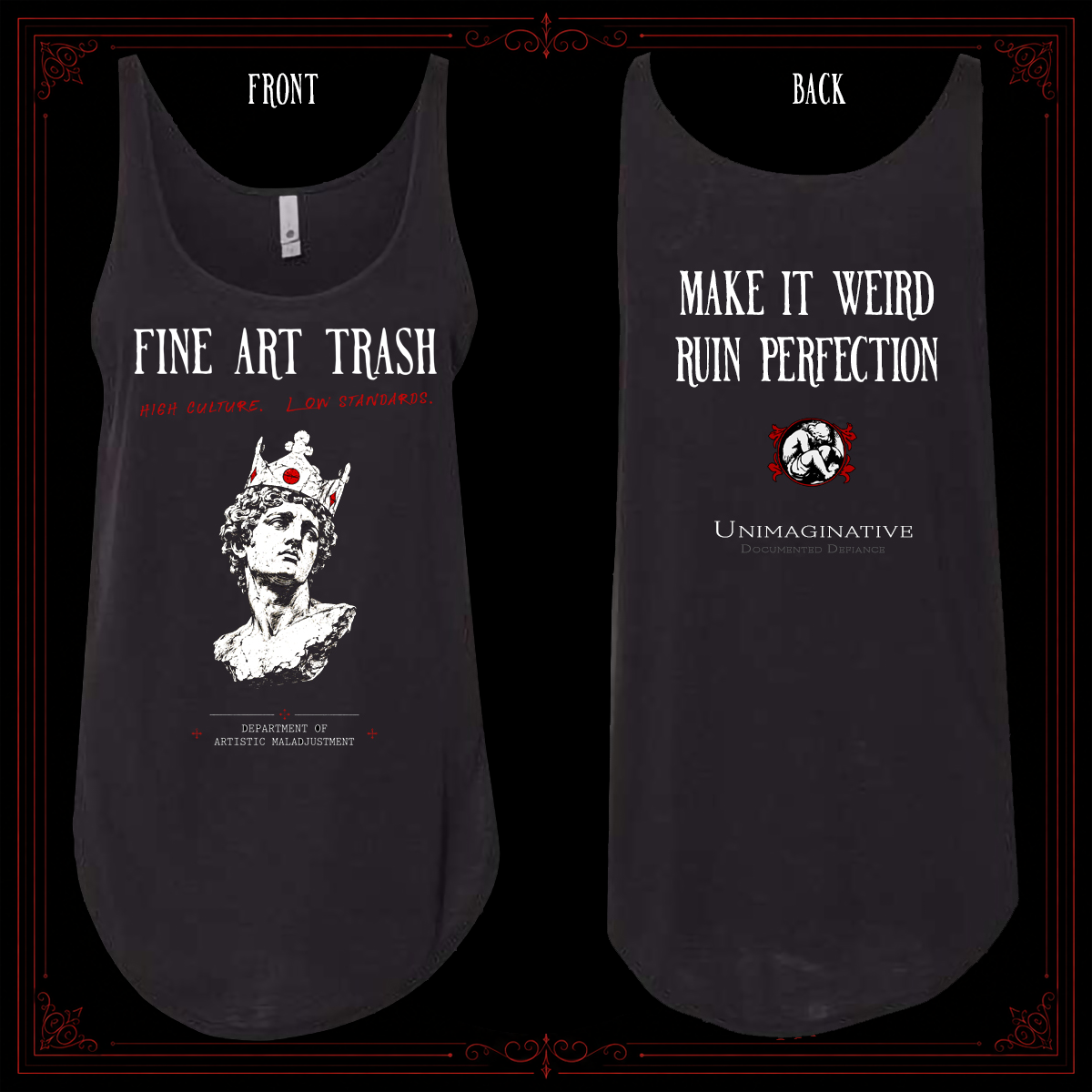 Fine Art Trash Women's Festival Tank