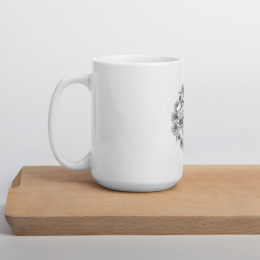 SMILE IF YOU White glossy mug