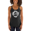Smile If You Masturbated Today women's racerback tank in vintage black, front view